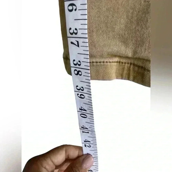 Men’s Tan Distressed Zippered Knees Skinny Slouch Qazel Verrnlon Jeans W32/38L - Picture 4 of 8